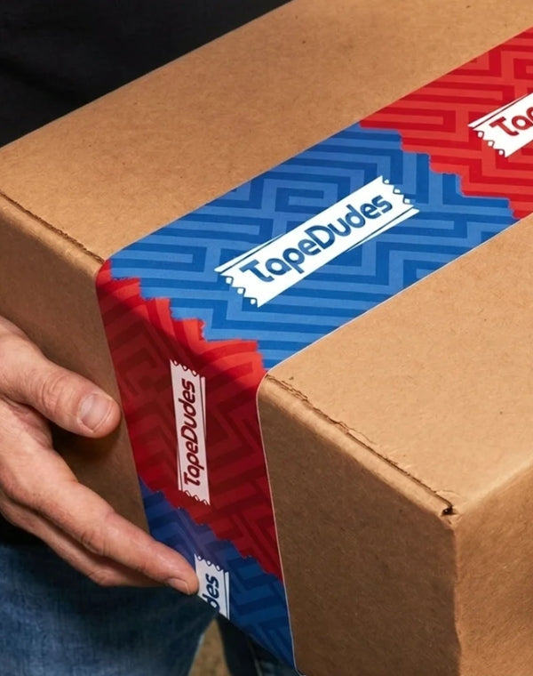 Custom printed tape from TapeDudes — factory-direct branded packaging tape