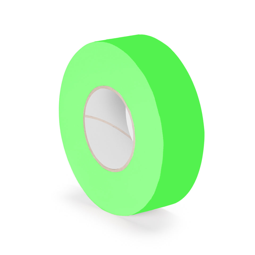A roll of flourescent green professional gaffer tape
