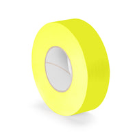 A roll of fluorescent green gaffer tape with a matte finish.