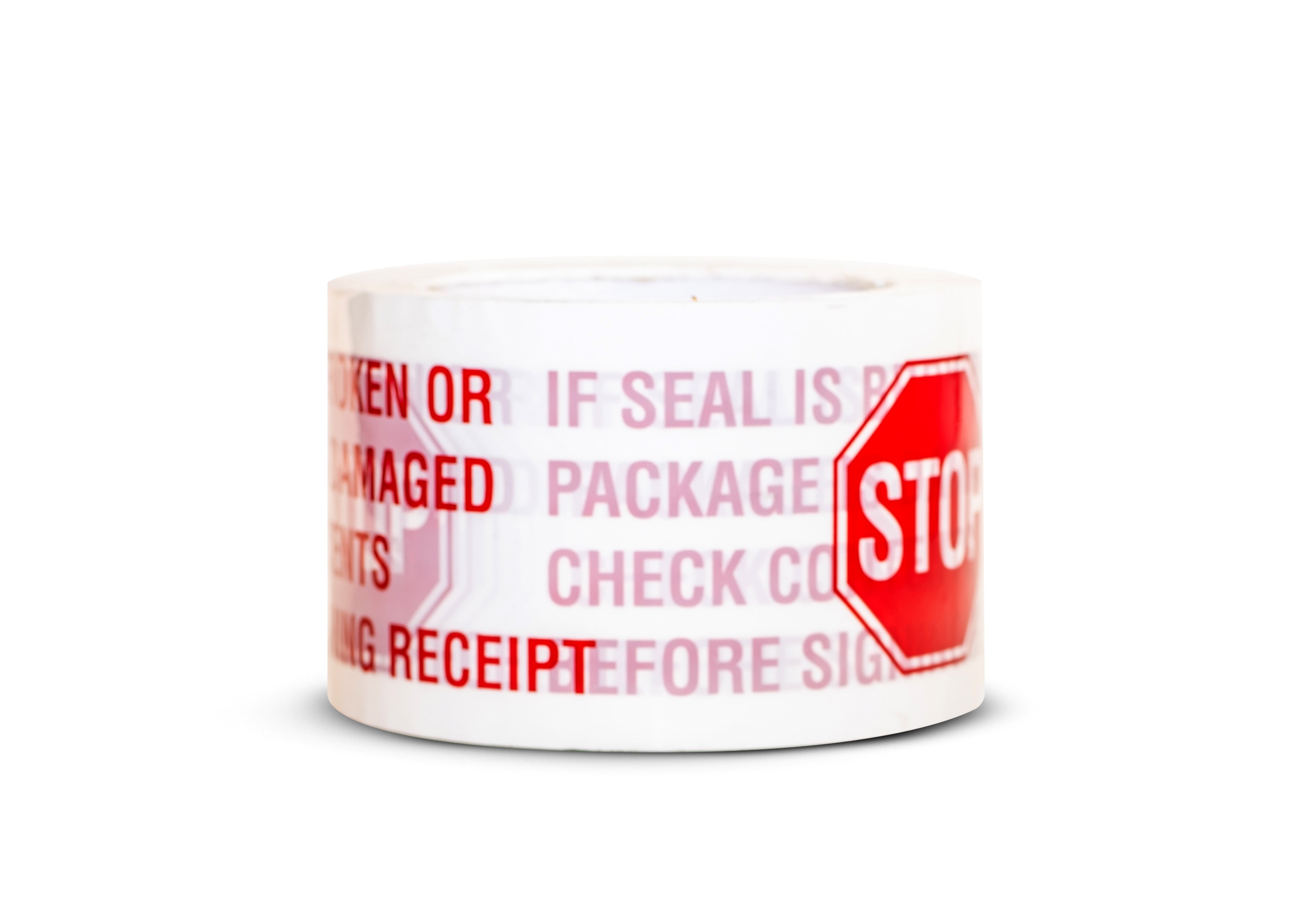 STOP Check Contents Pre-Printed Packing Tape [24-36 Rolls]