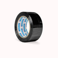 a roll of a 2 inch black packing tape